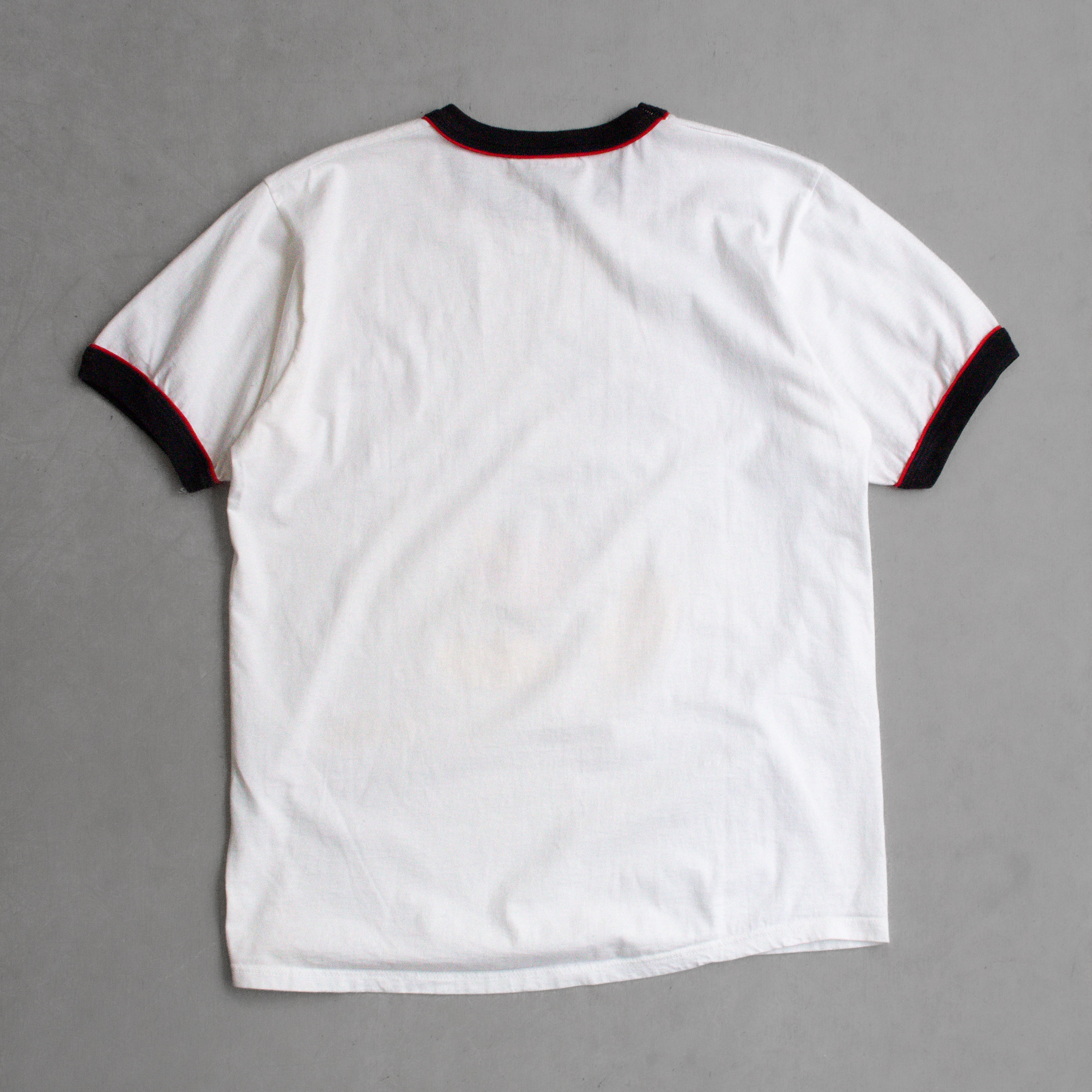 80S DISNEY RINGER TEE 美國製 迪士尼 雙色 滾邊 白色 短袖 T恤