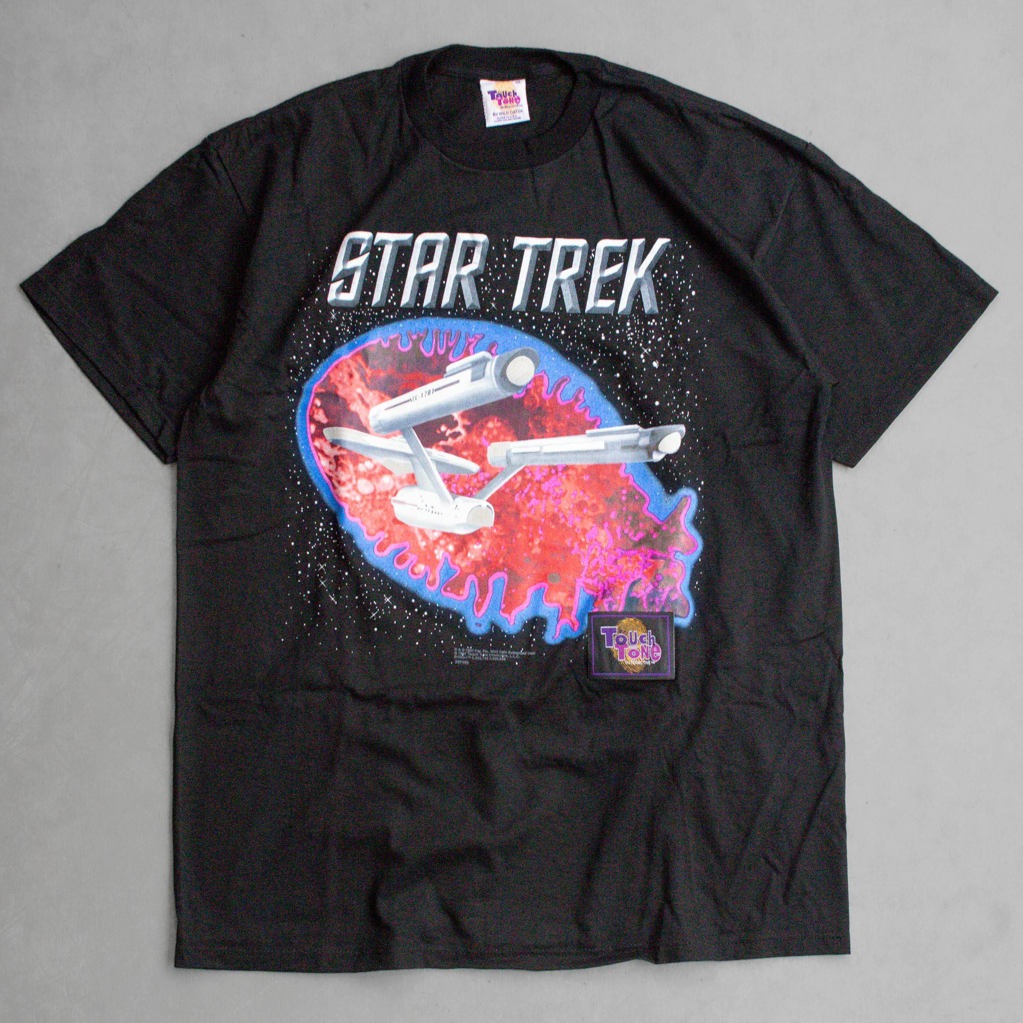 90S STAR TREK TOUCH TONE TEE 美國製 星際爭霸戰 有聲 黑色 短袖 T恤