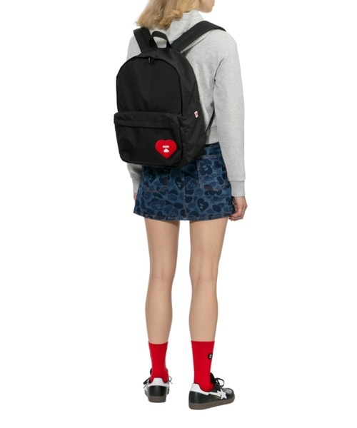 APEE HEART BADGE BACKPACK 愛心 猿人 後背包  BAPE AAPE 品牌支線系列