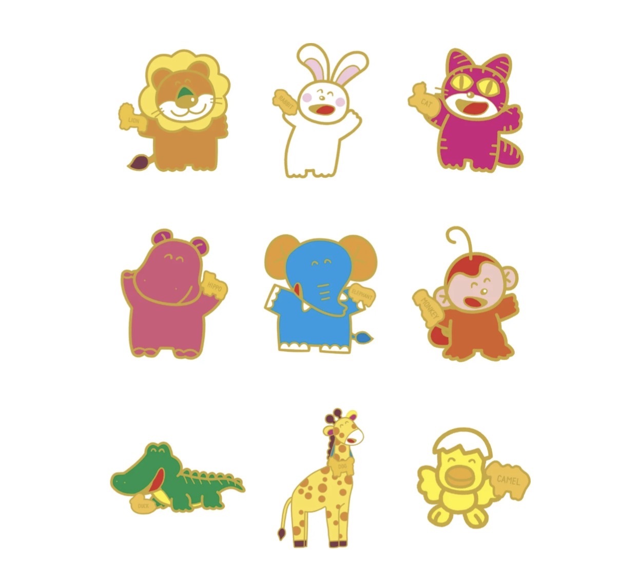 【POPUP】JP 愉快動物餅 金屬扣針盲抽 3862 TK260531