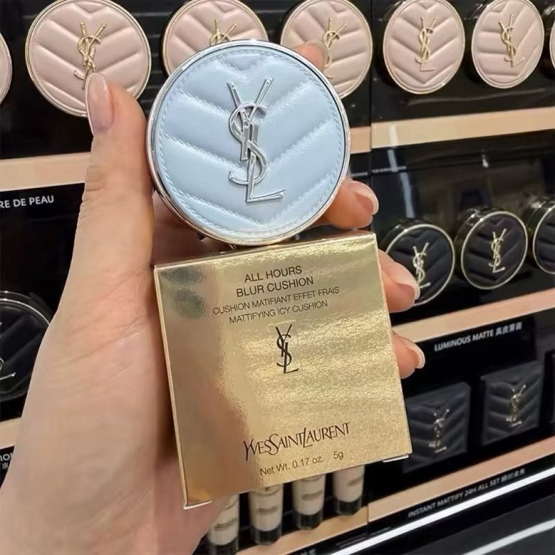 <缺貨隨時下架⚡️> YSL-控油定妝氣墊5g小樣 #冰川藍