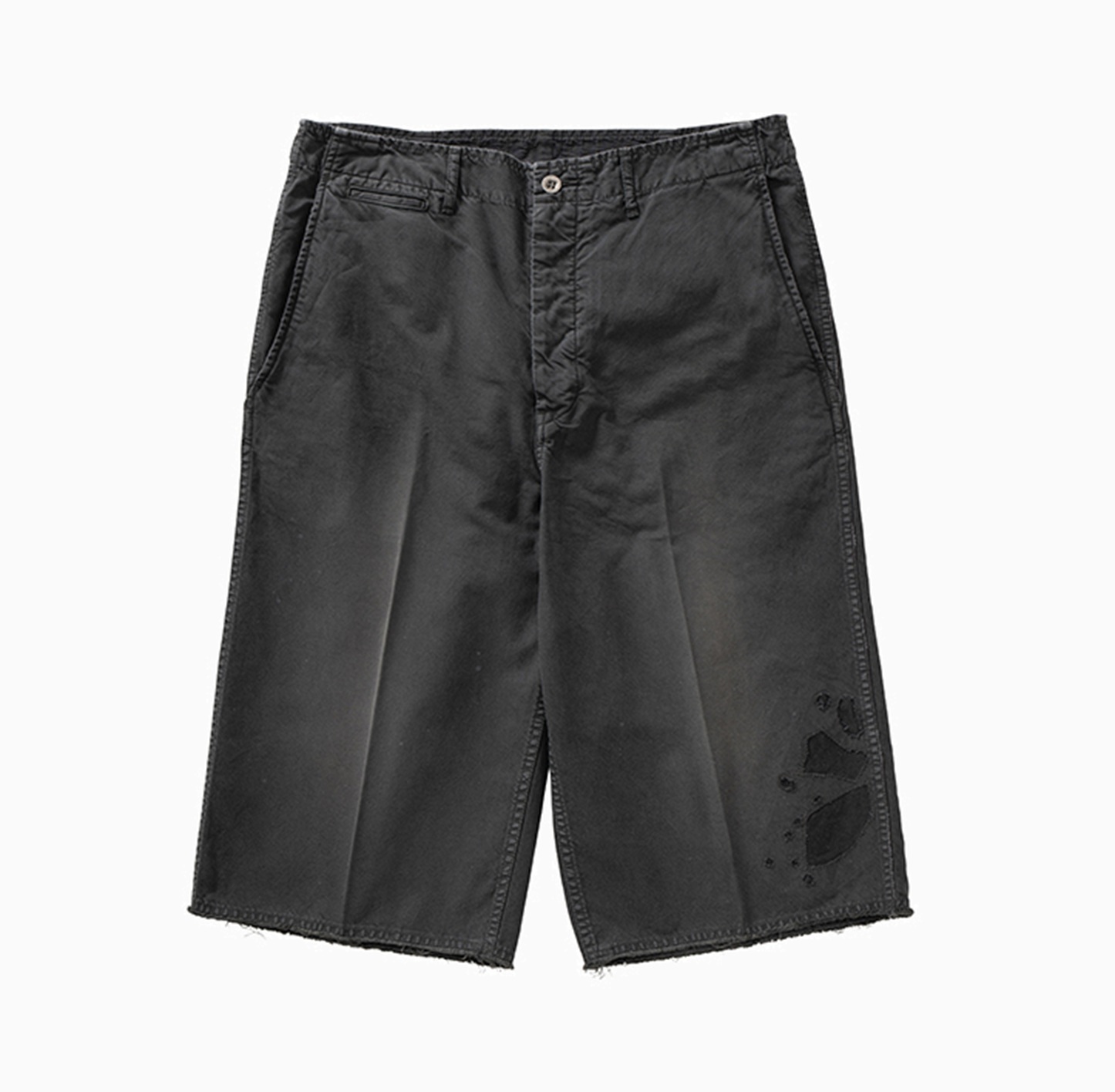 LAST PCS: VISVIM 2026 S/S BROADER CHINO SHORTS CRASH - BLACK SIZE 4 PRE ORDER ITEM (預訂中)