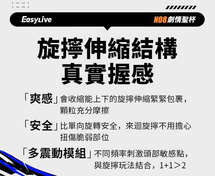 EasyLive NO8 手機遙控 迴旋伸縮電動飛機杯 電動自慰杯
