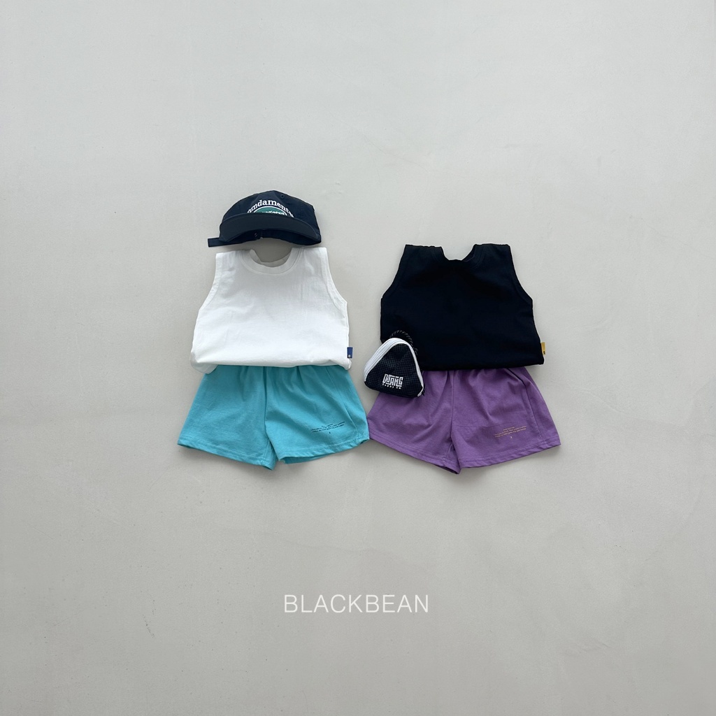 正韓夏BLACKBEAN 嫩嬰/小童兩色經典實穿黑白背心