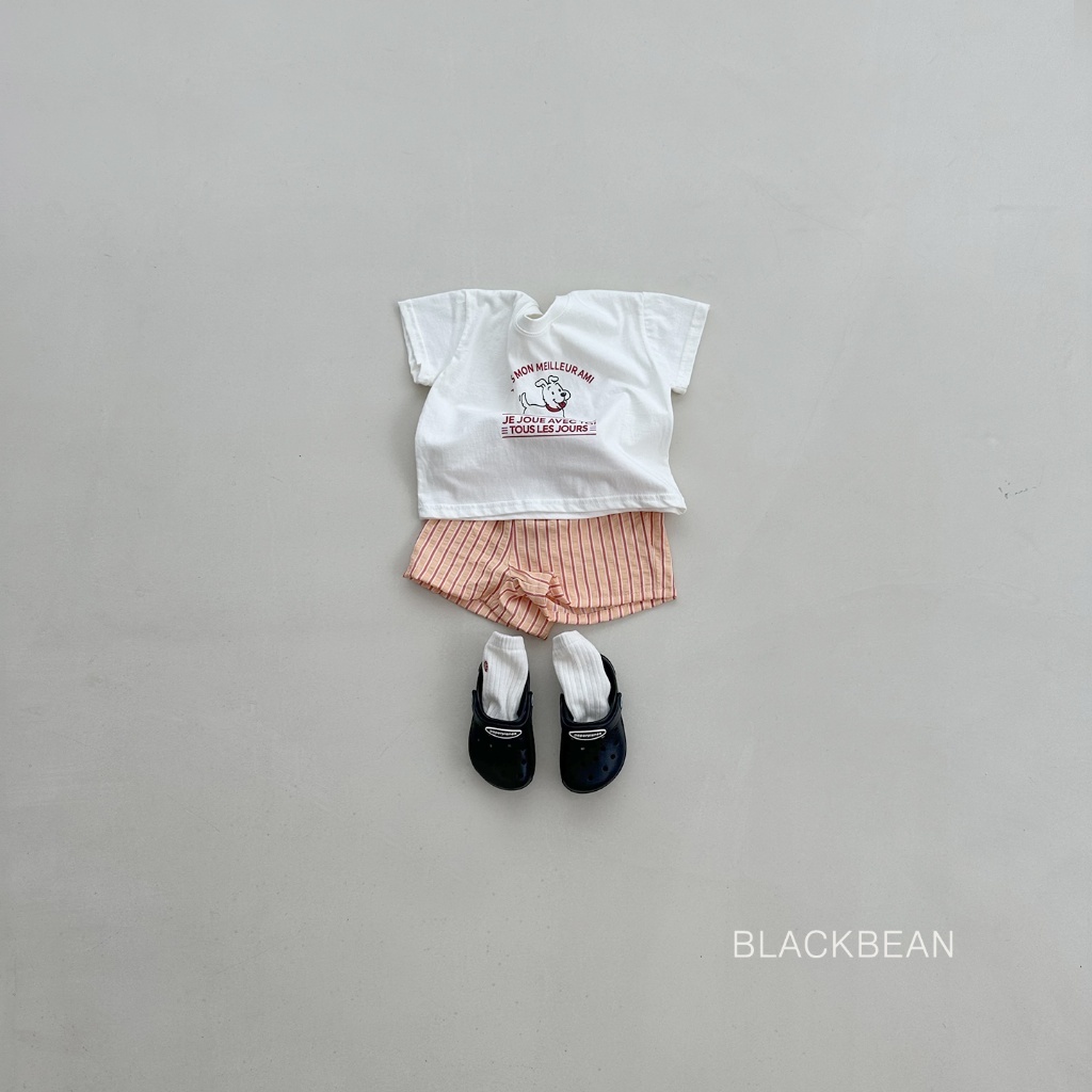 正韓夏BLACKBEAN 嫩嬰/小童兩色狗狗上衣