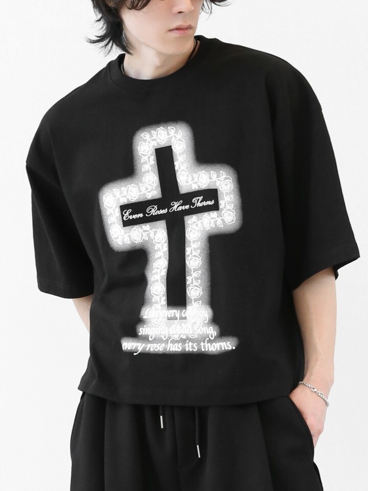 Rose Cross Short-Sleeve T-Shirt
