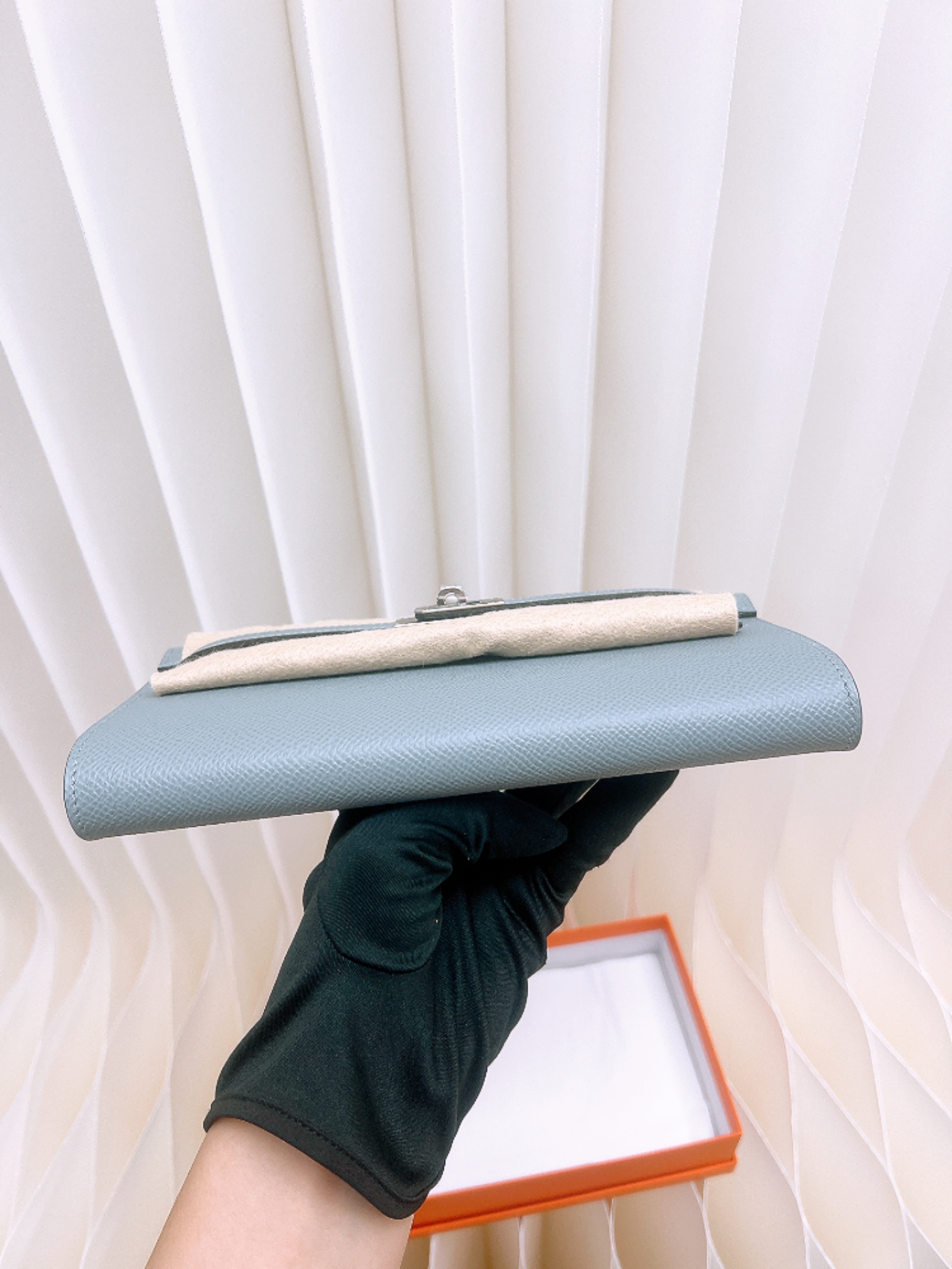 *Unused* Hermes kelly to go (gris pantin phw/ stamp G)