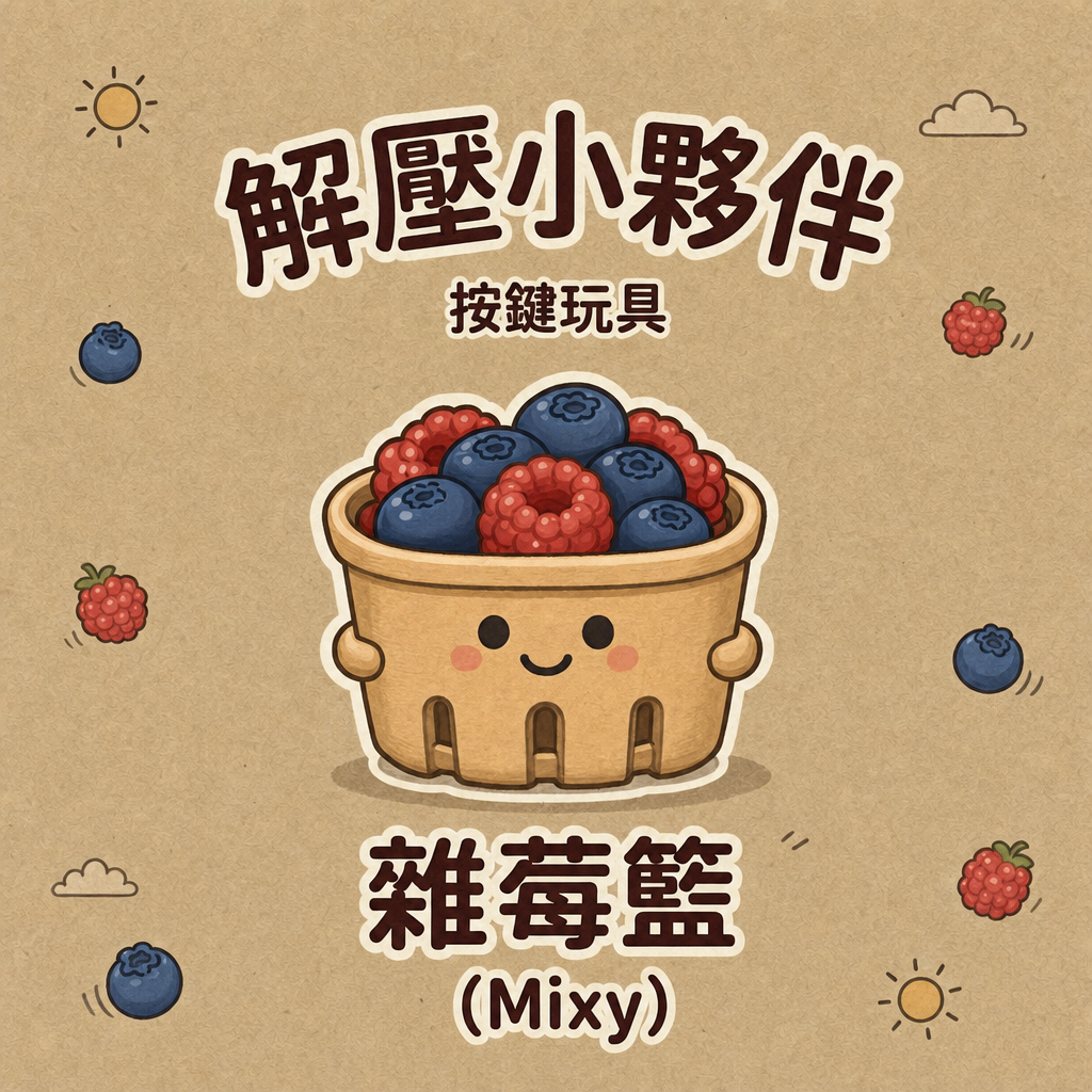 微笑星球 - 雜莓籃 | 解壓按鍵匙扣