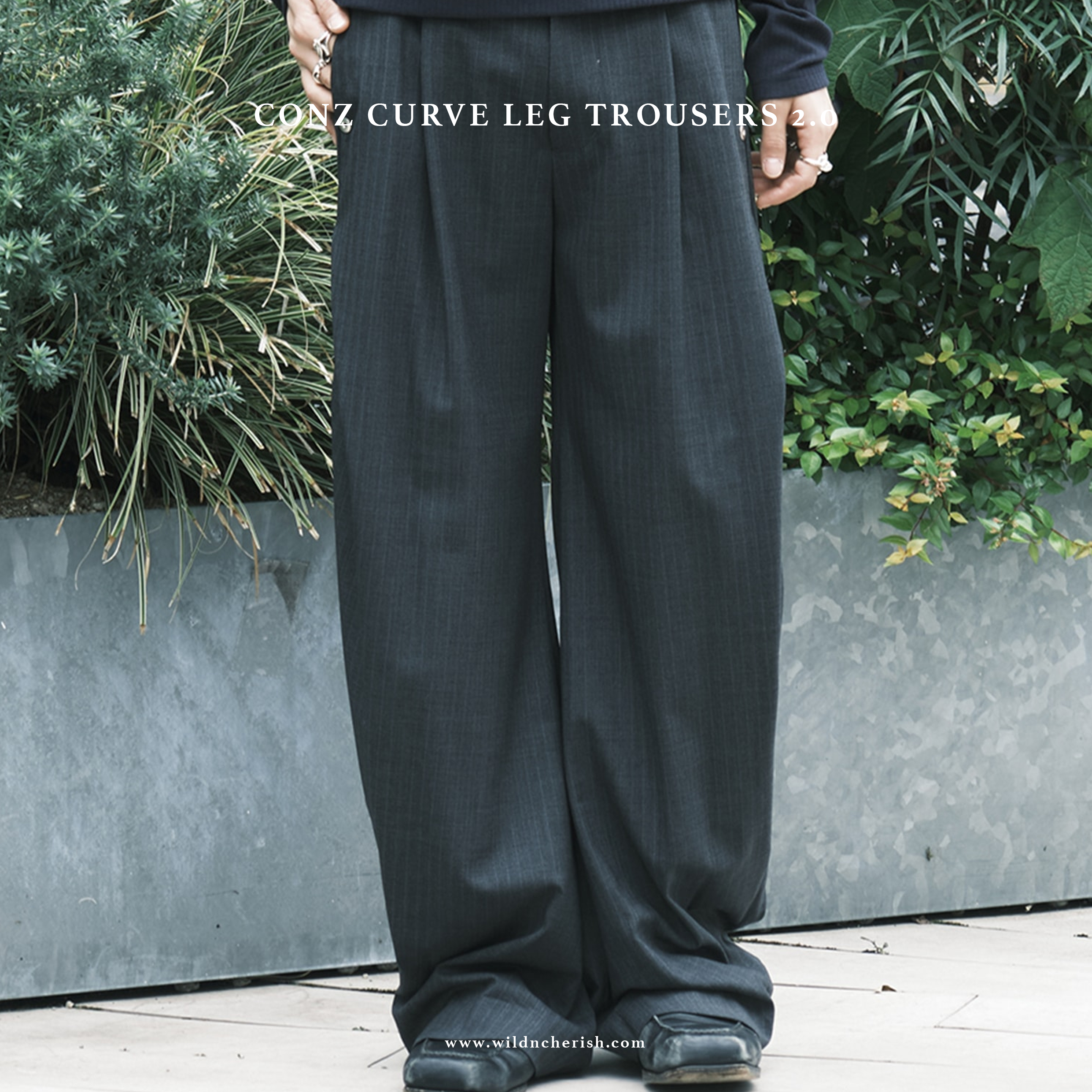 預訂 | CONZ Curved Leg Trousers 2.0 彎刀西裝褲 日本製