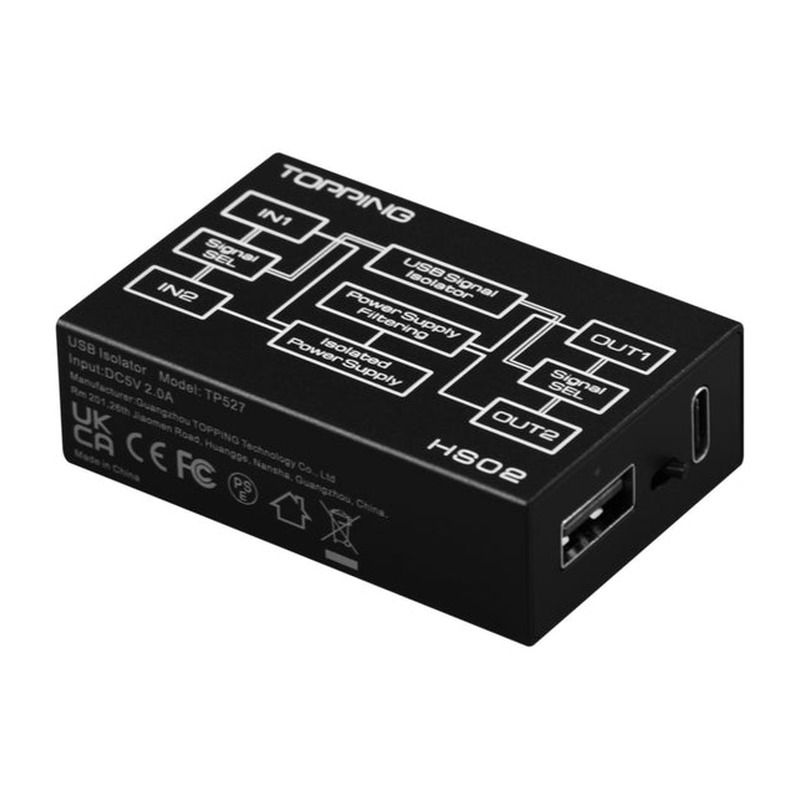 TOPPING HS02 USB 黑色｜接地迴路隔離器
