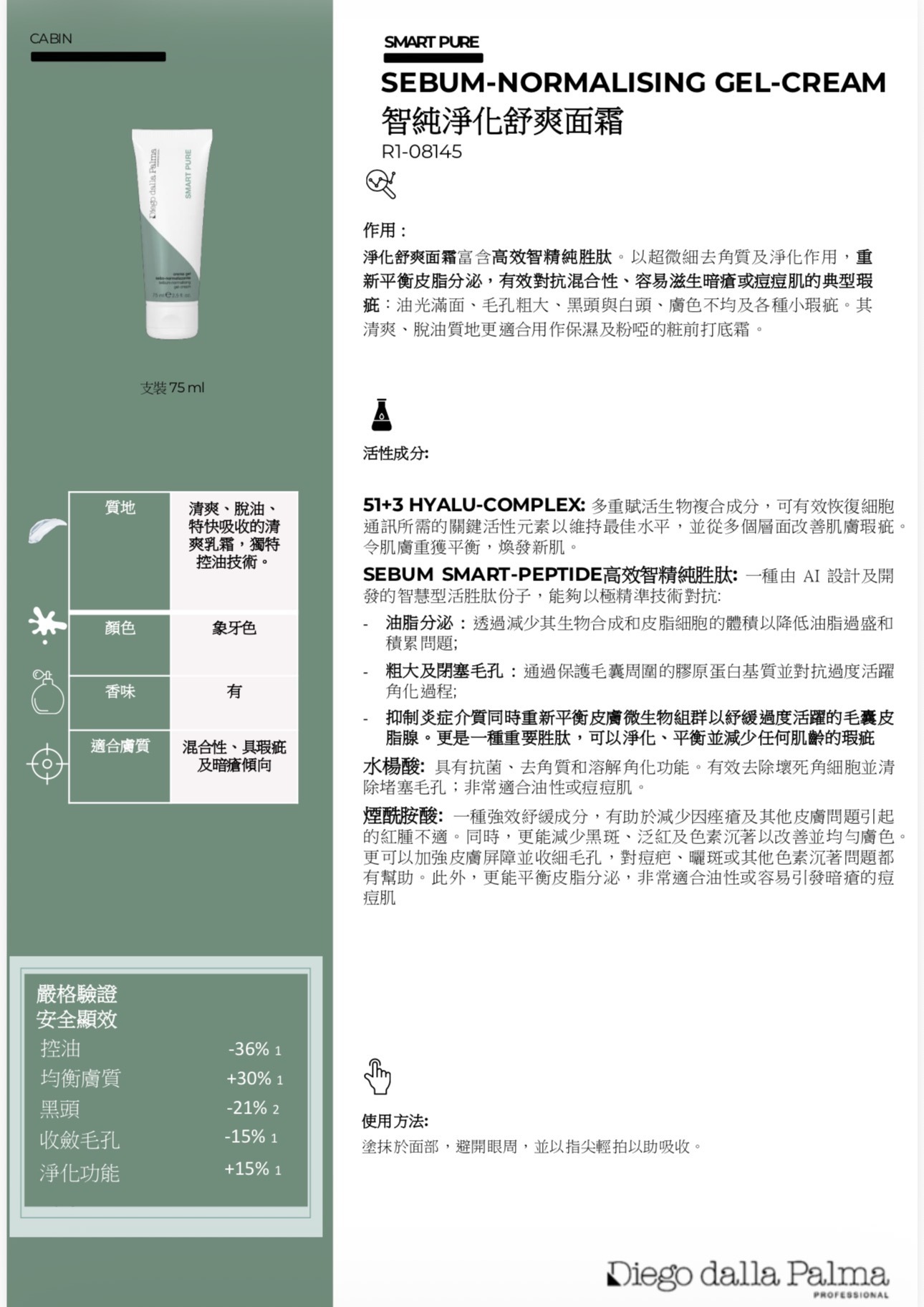 Diego dalla Palma 智純淨化舒爽面霜