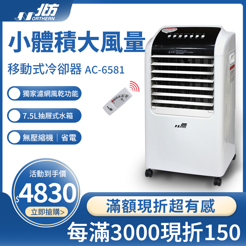 AC-6581移動式冷卻器｜獨家濾網風乾功能