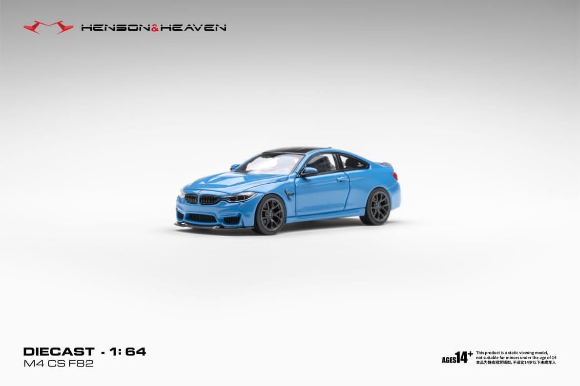 預訂:1/64 Henson & Heaven BMW M4 F82 CS Yas Marina Blue (HHBM4YMB )
