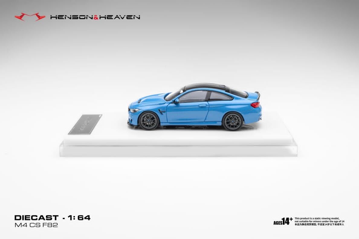 預訂:1/64 Henson & Heaven BMW M4 F82 CS Yas Marina Blue (HHBM4YMB )