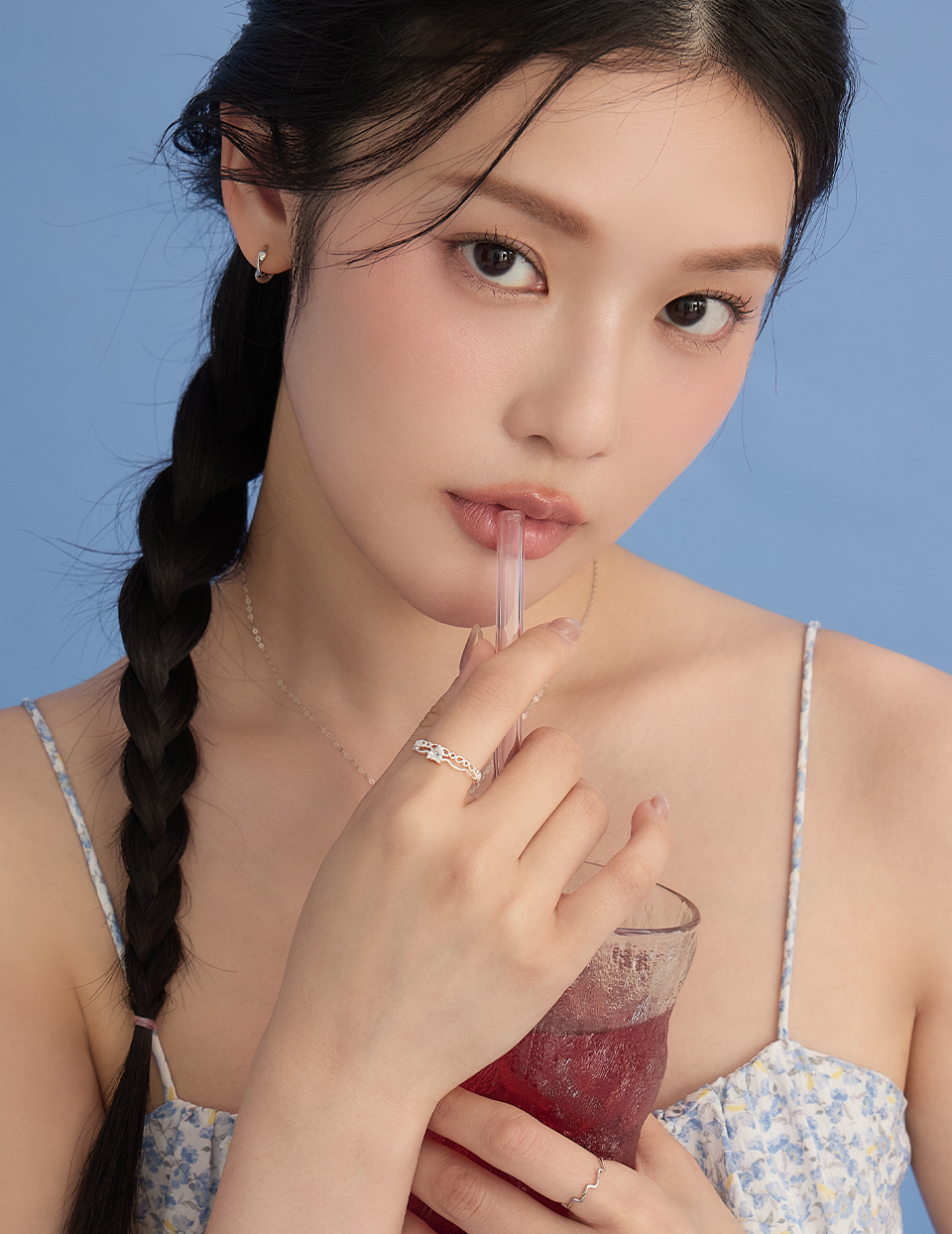 愛心蕾絲可調節戒指