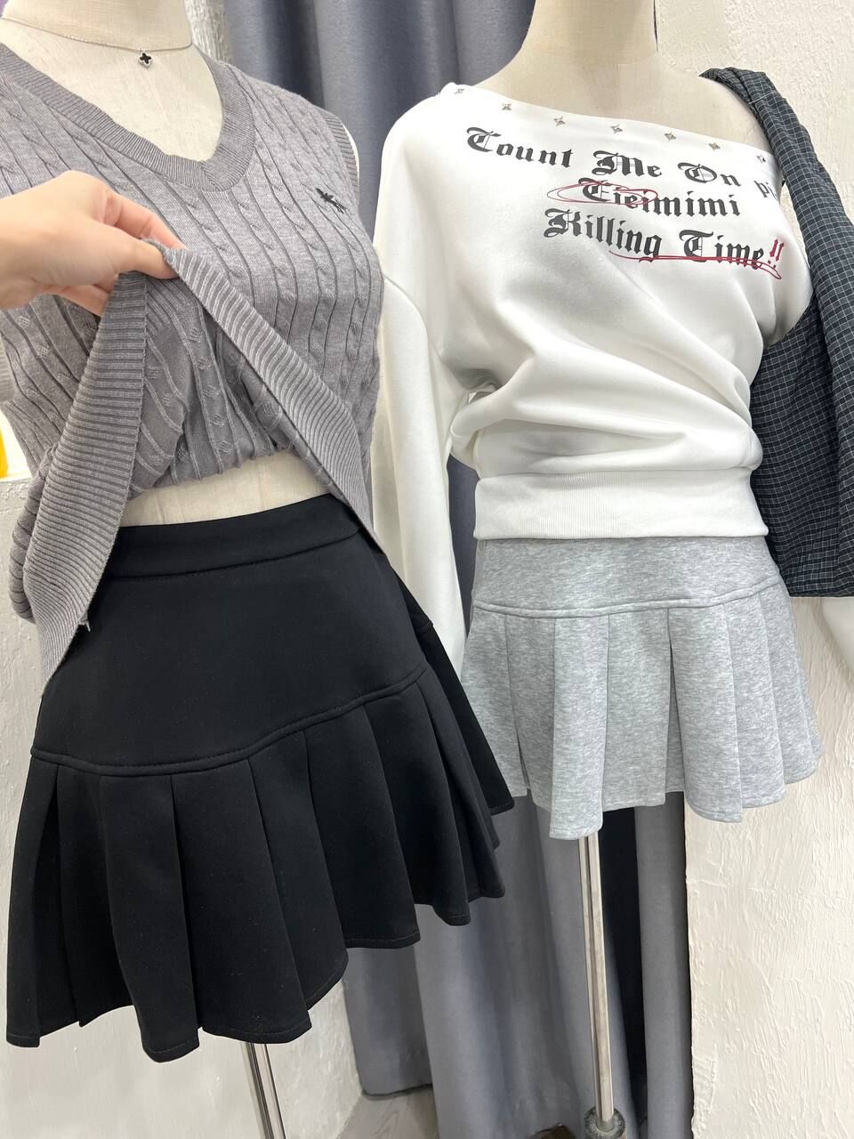Cotton Pleated Skort Plus