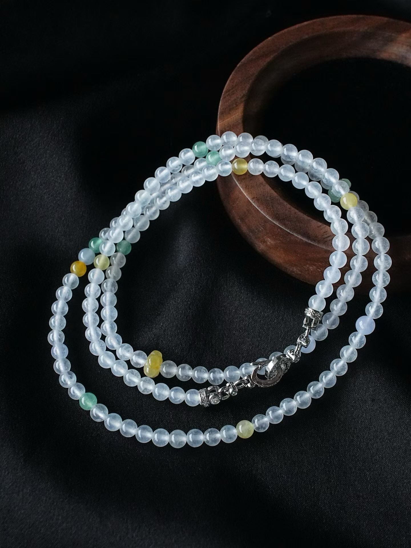 翡翠高冰手鏈項鏈兩用款 (4mm直徑),天然翡翠A玉, 緬甸玉, Jade, Jadeite