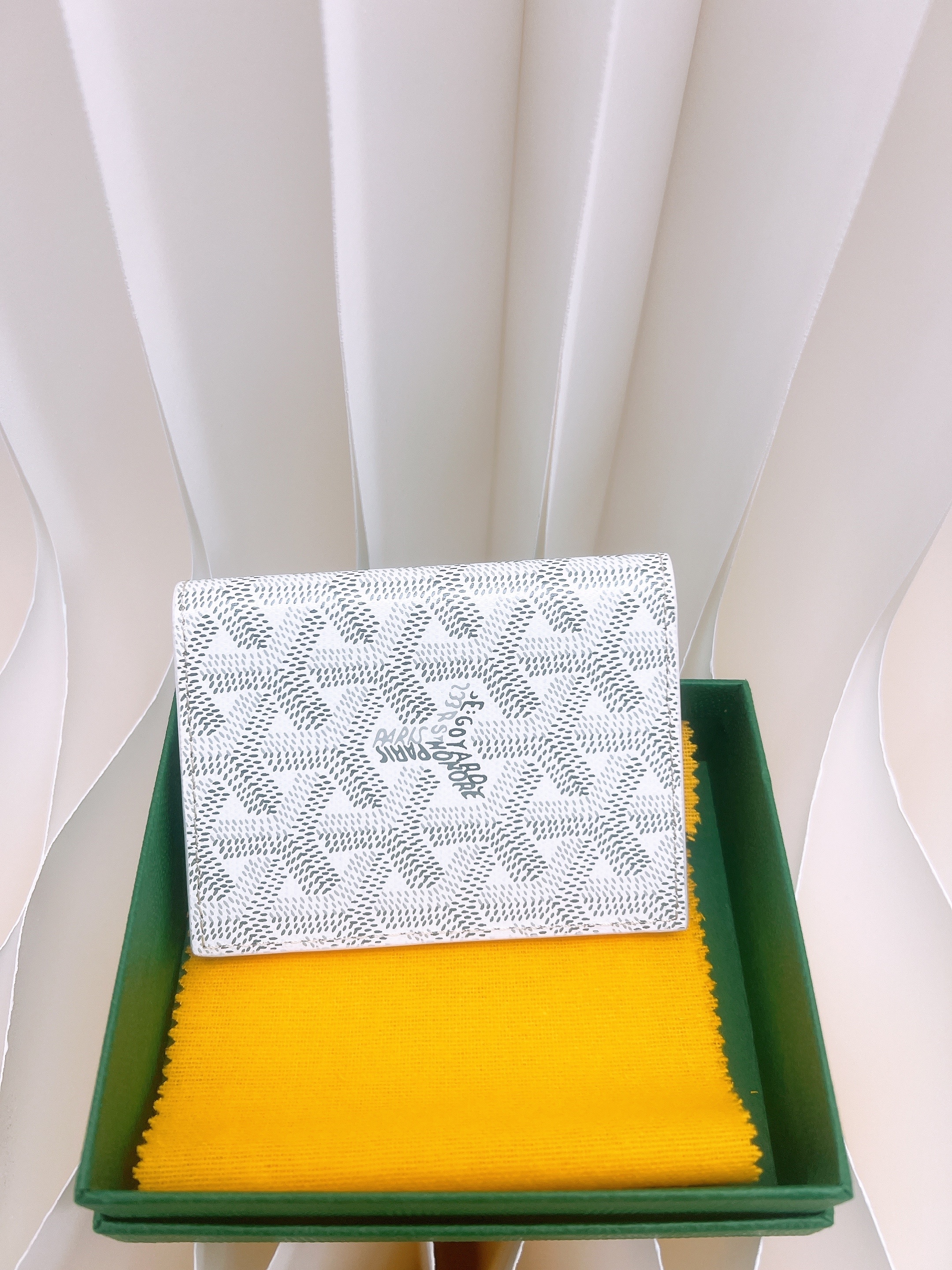 *Unused* Goyard saint marc card holder white