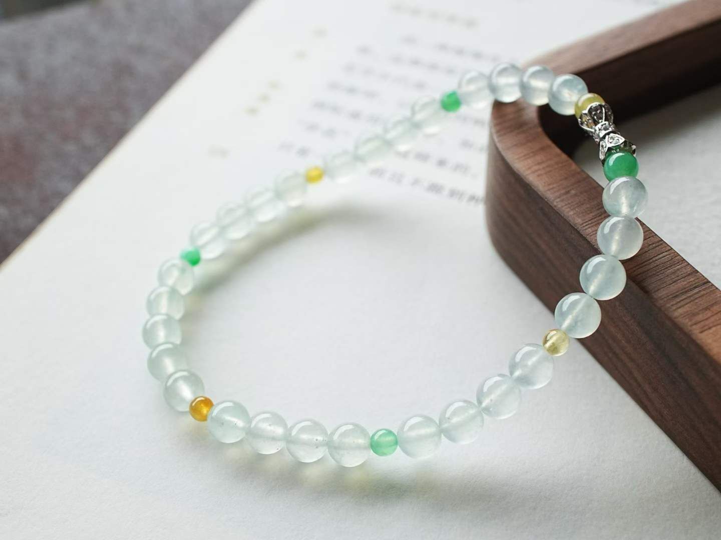 翡翠高冰手鏈 (5mm直徑),天然翡翠A玉, 緬甸玉, Jade, Jadeite