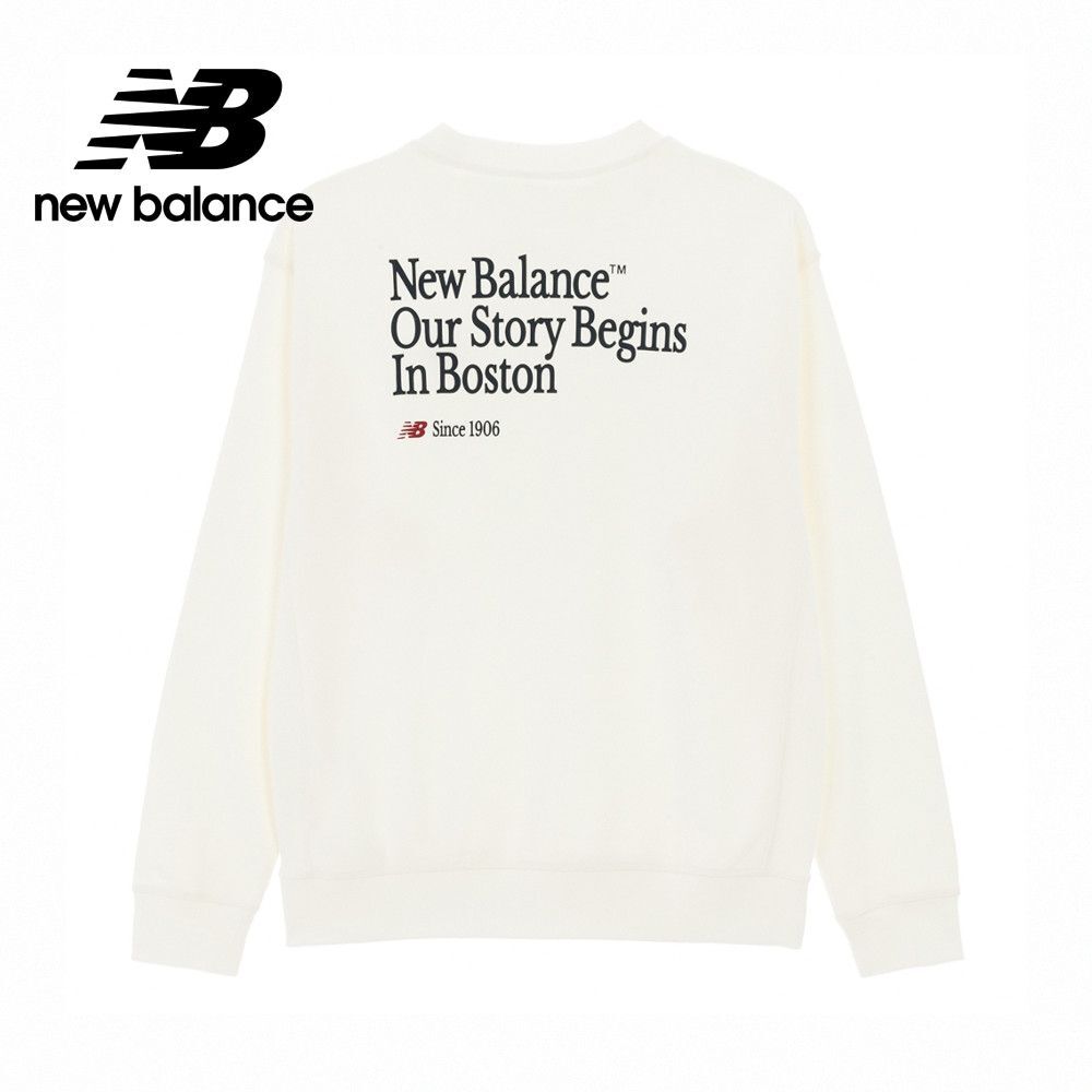 NEW BALANCE 大學T NB 米白 1906 刺繡 長袖 男 MT53809SST