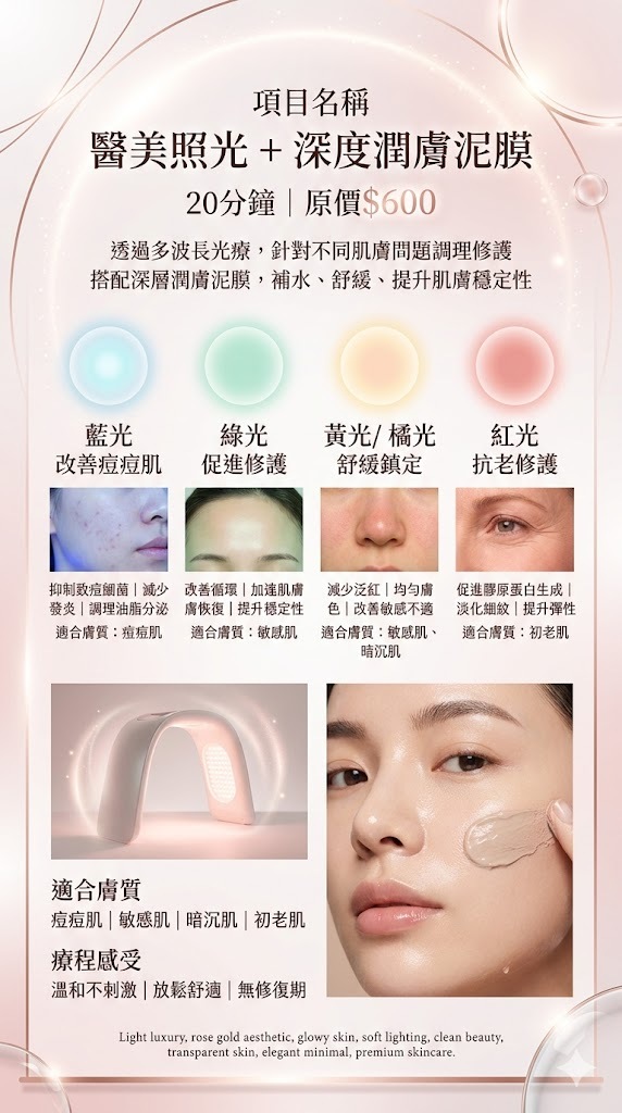 醫美照光 + 深度潤膚泥膜