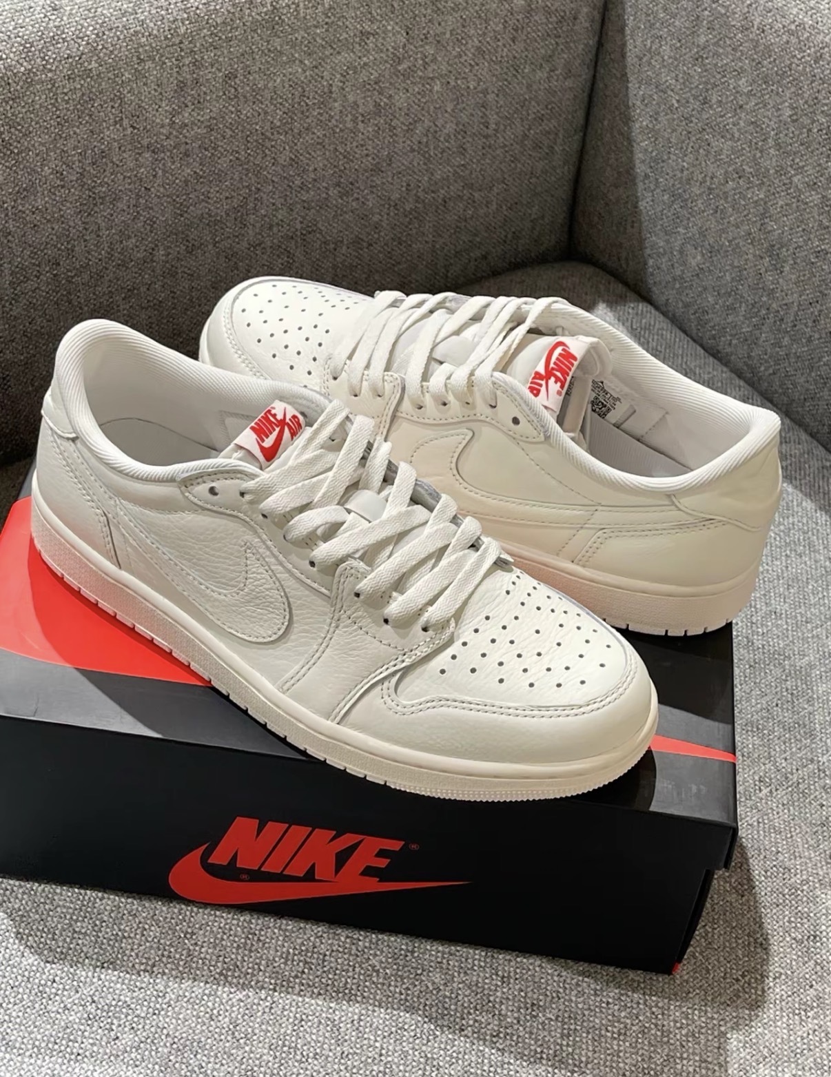 (6/8發貨)男鞋 NIKE AIR JORDAN 1 RETRO LOW OG 'Sail' 奶白 皮革 經典 復古 運動 休閒鞋【HQ6998-100】AJ1OG