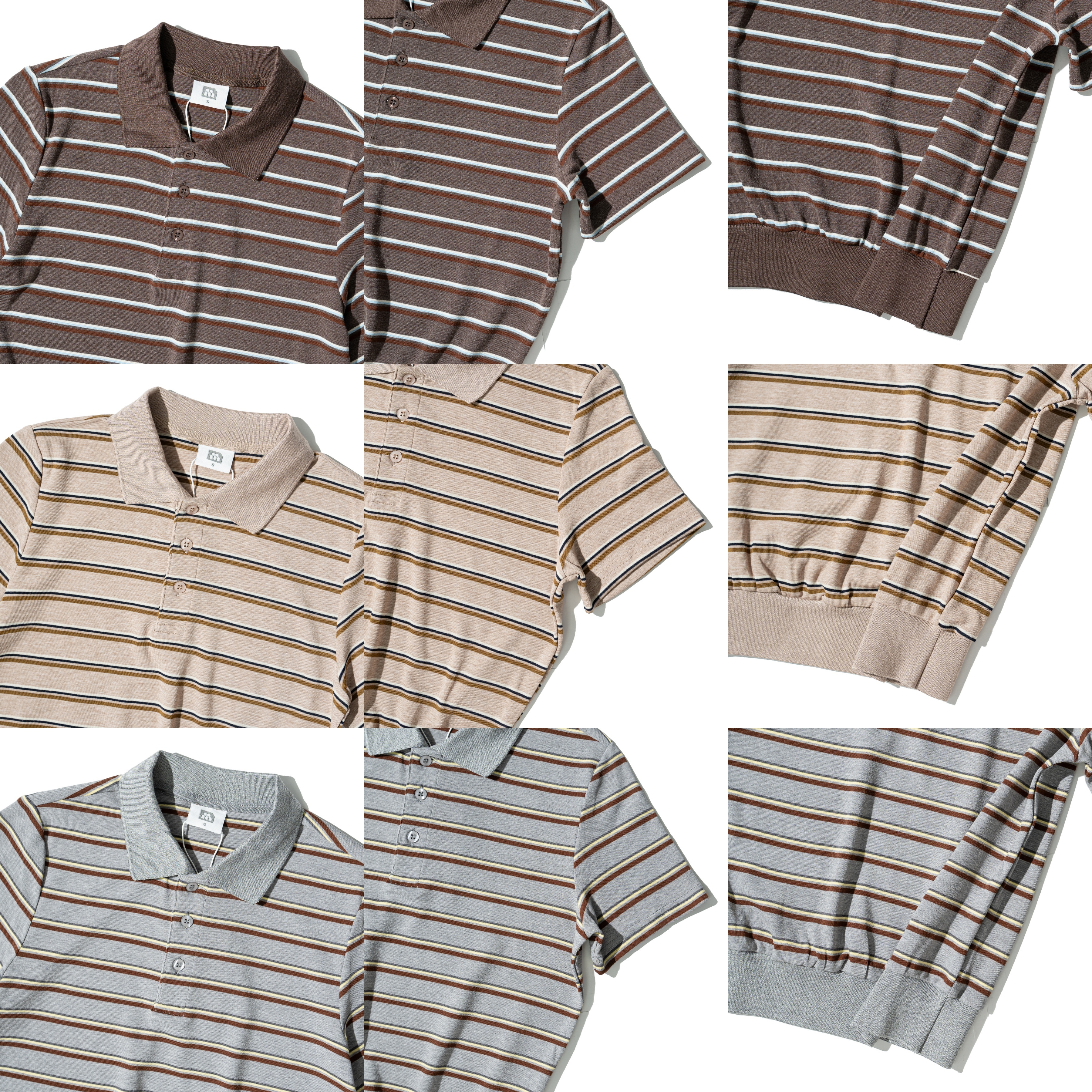 AGILITY MIAO Cropped Polo Shirts 短版條紋 Polo衫 [M-PL88]