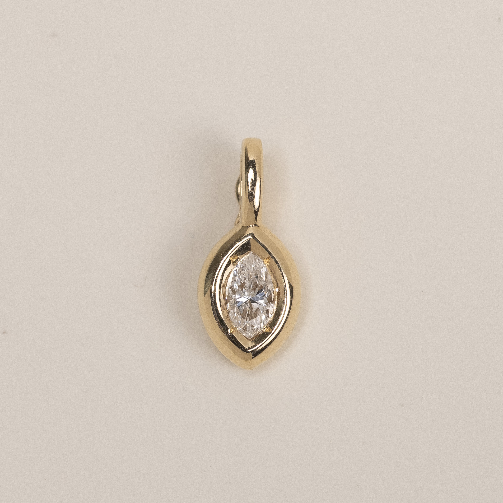 18K 0.18ct Marquise Diamond Pendant
