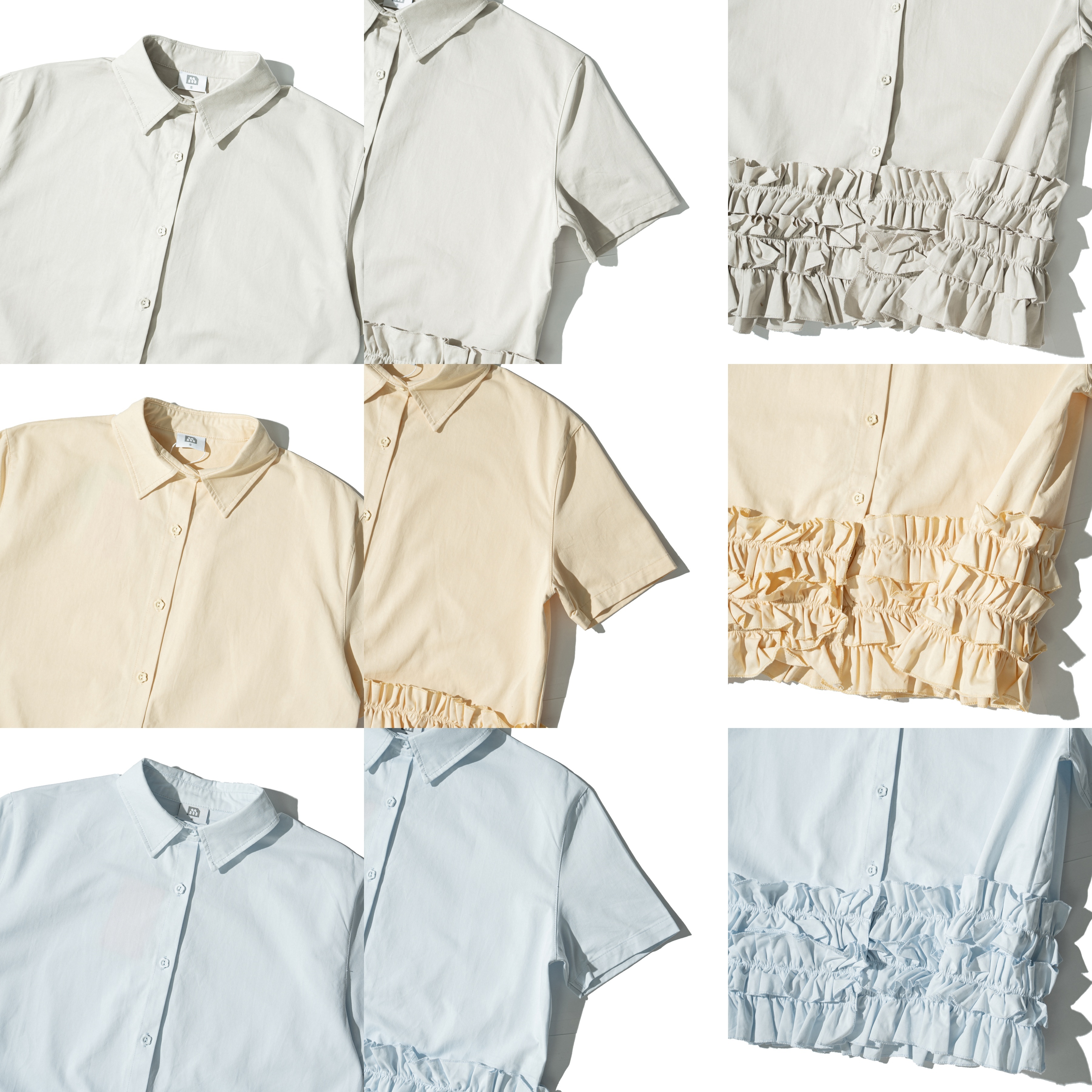 AGILITY MIAO Ruffle Shirts 花邊 短袖襯衫 [M-SH65]