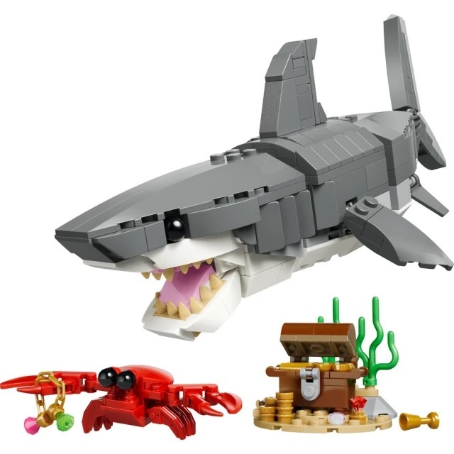 【玩具研究中心】LEGO 樂高 創意百變3合1系列 凶猛鯊魚和寶箱 31381