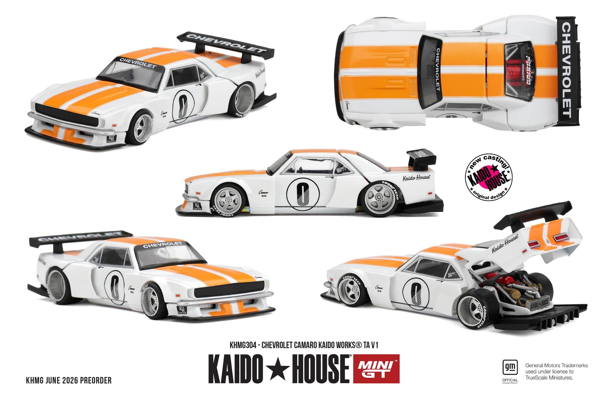 預訂:1/64 MINI GT Chevrolet Camaro KAIDO WORKS TA V1 (KHMG304)