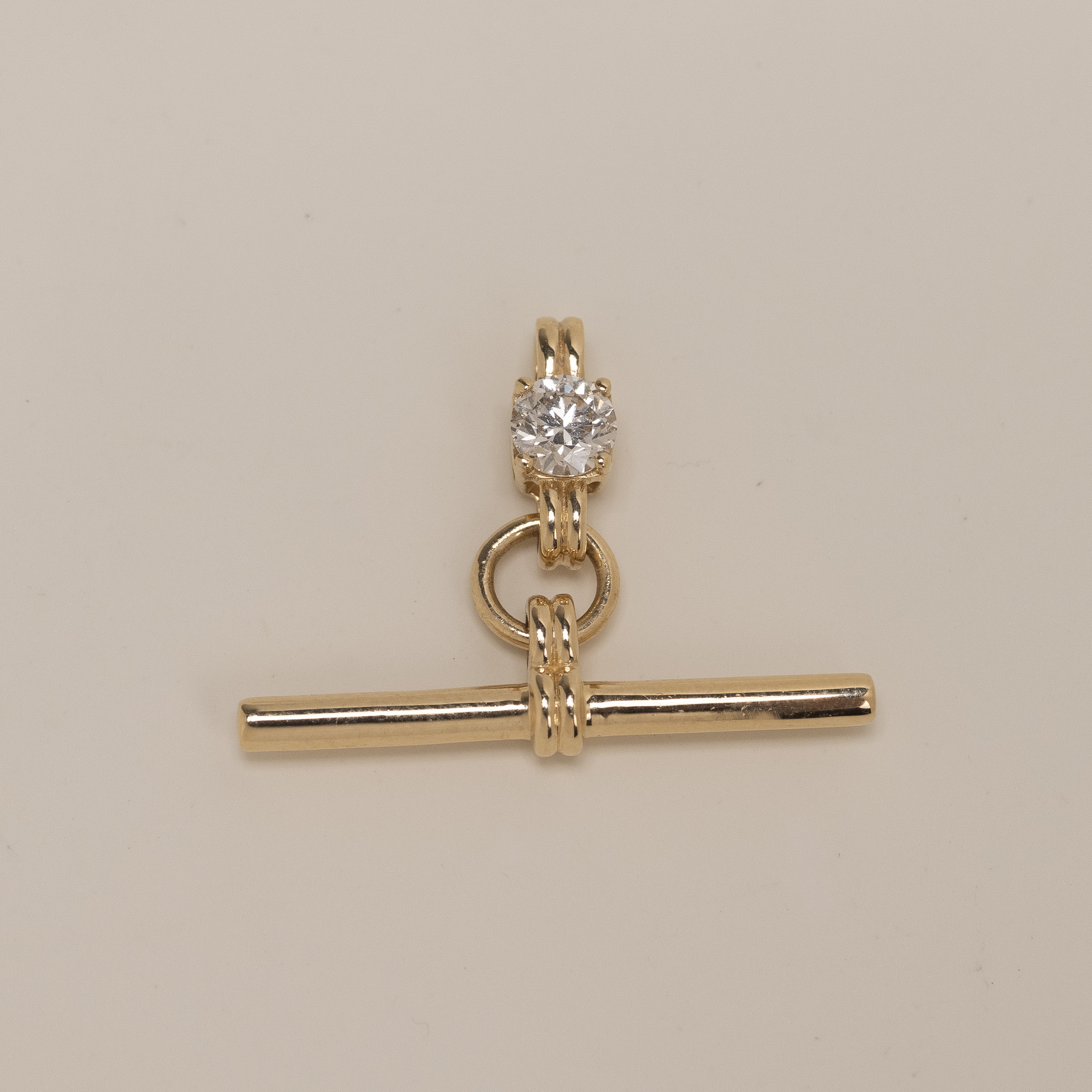 18K 0.20ct T Bar Diamond Pendant