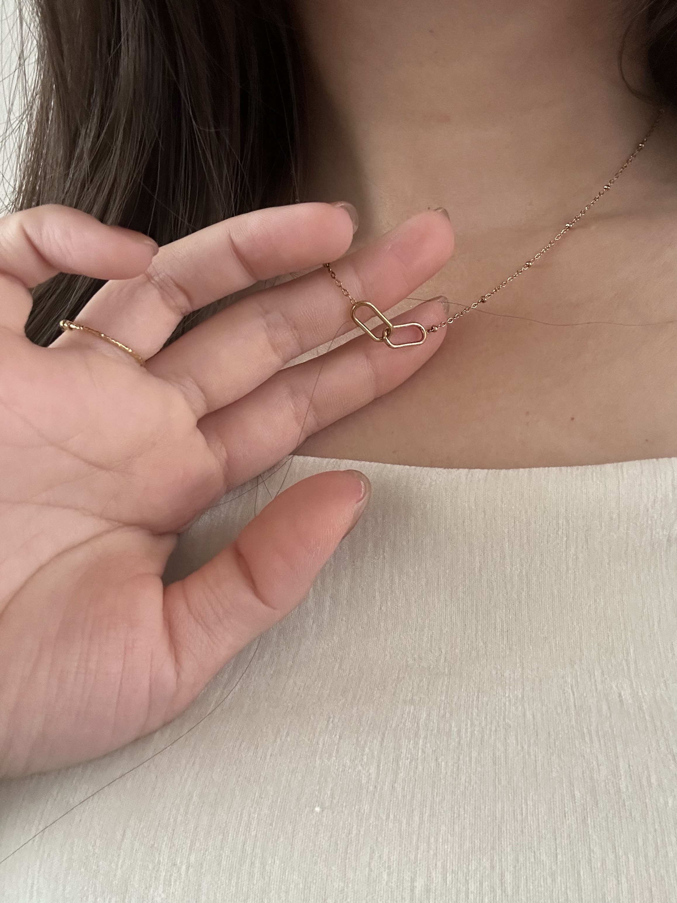 SS linked necklace