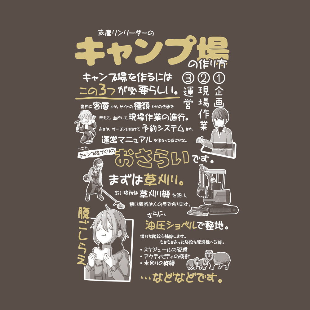 ｷｬﾝﾌﾟ場の作り方 Tｼｬﾂ/CHARCOAL COSPA 061526