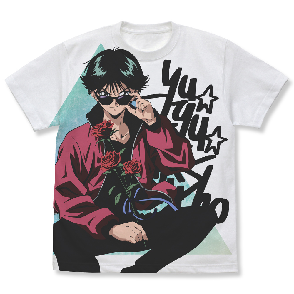 描き下ろし 浦飯幽助 ﾌﾙｸﾞﾗﾌｨｯｸTｼｬﾂ 花束Ver./WHITE COSPA 061526