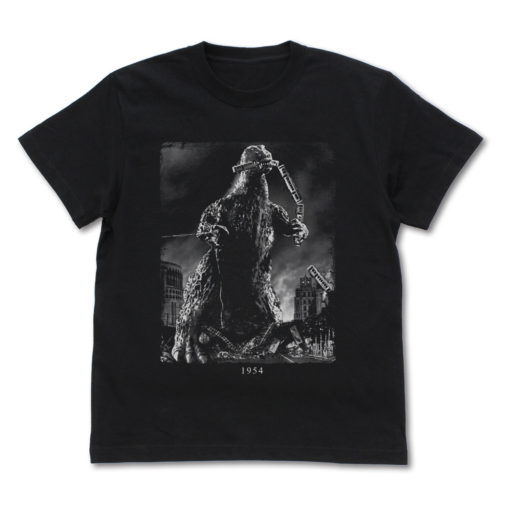電車を咥えるｺﾞｼﾞﾗ(1954) Tｼｬﾂ/BLACK COSPA 061526