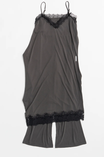 PP / Slip Dress Layered Pants