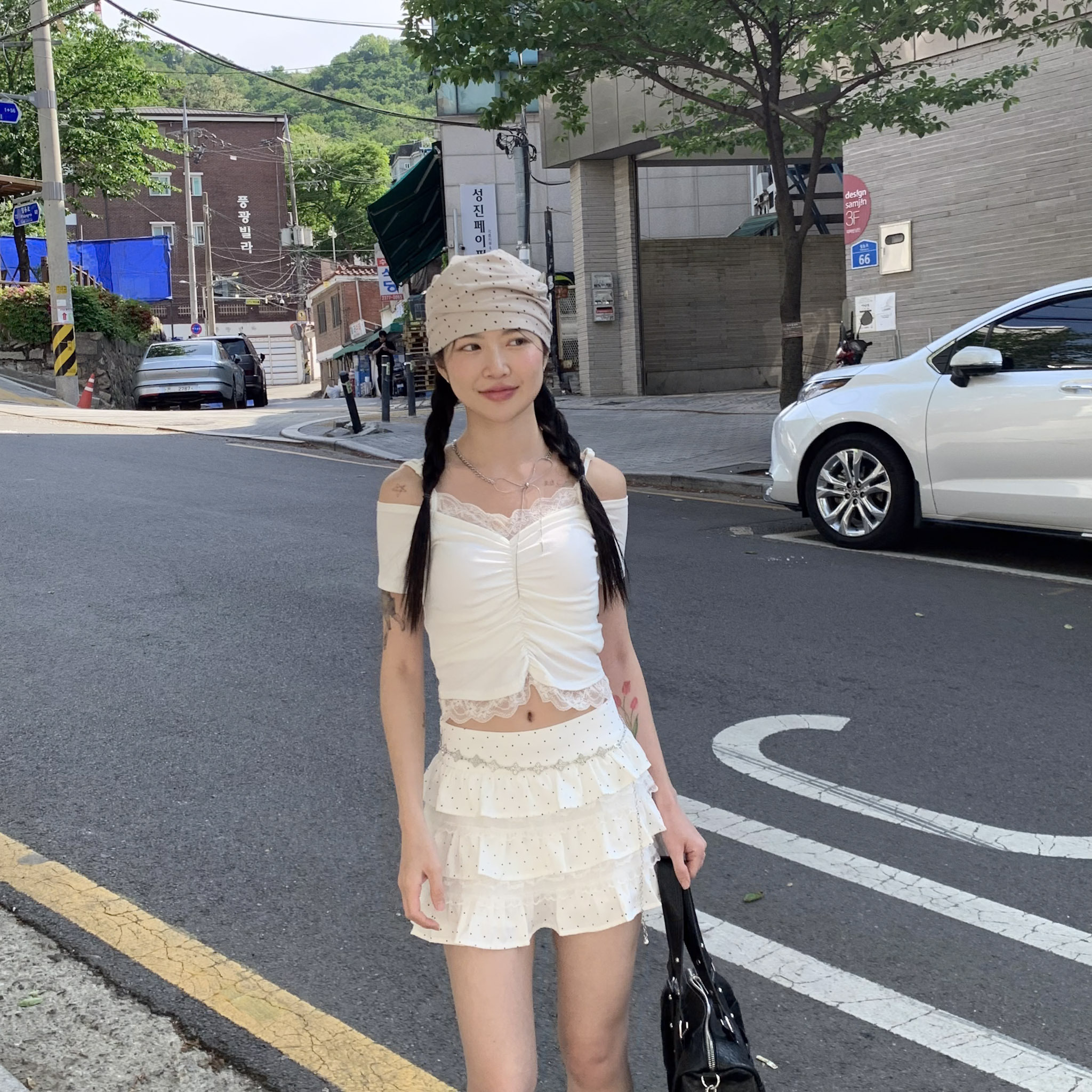 ISA_本期可愛點播! 韓系波點蛋糕擺褲裙_65008