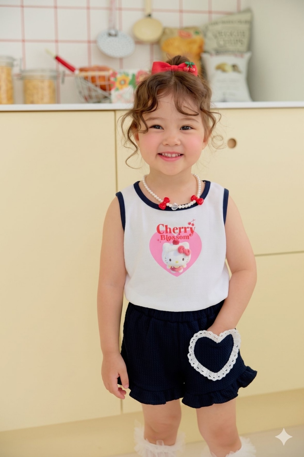正韓夏sera 兩色CHERRY貓貓背心