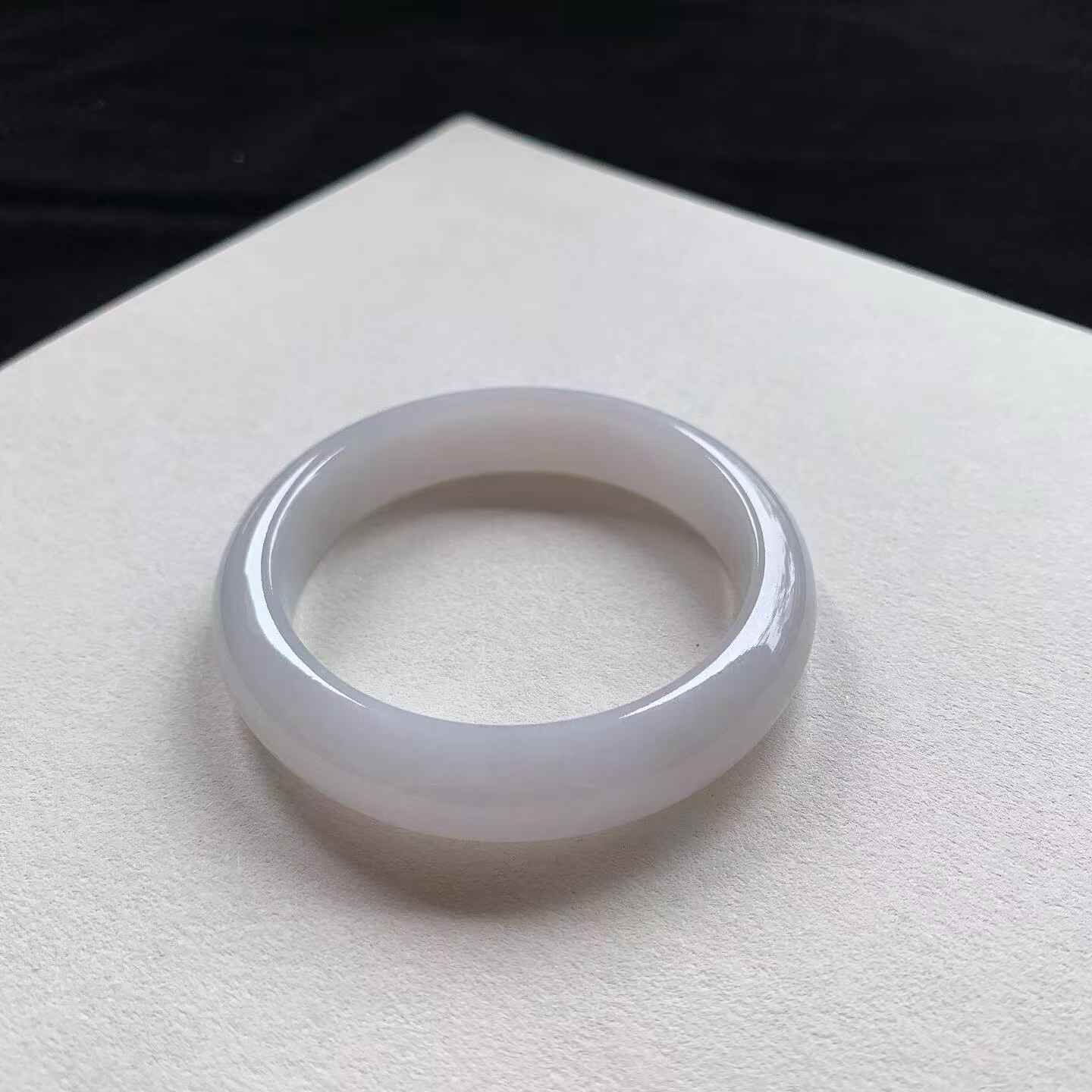 5232339 53.7mm冰白翡翠正圈手鐲 (52-54)