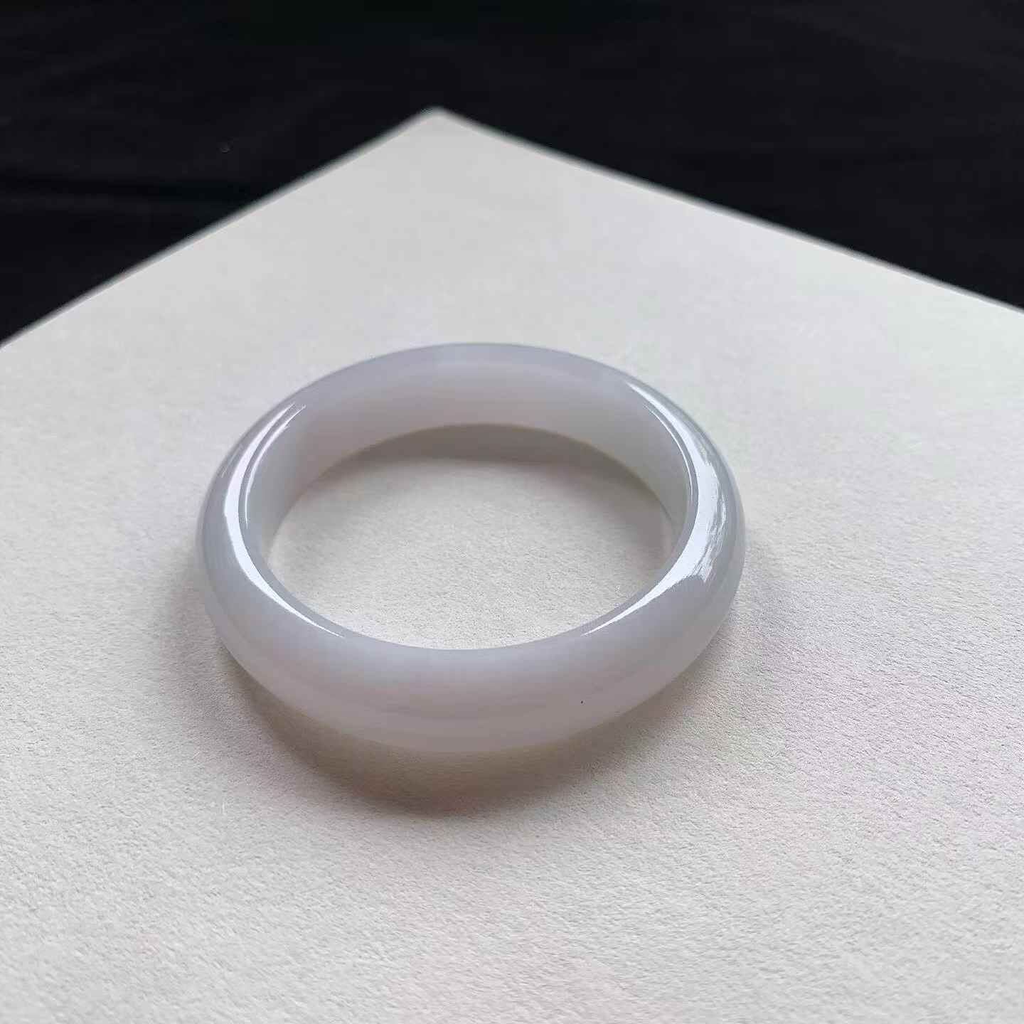 5232339 53.7mm冰白翡翠正圈手鐲 (52-54)