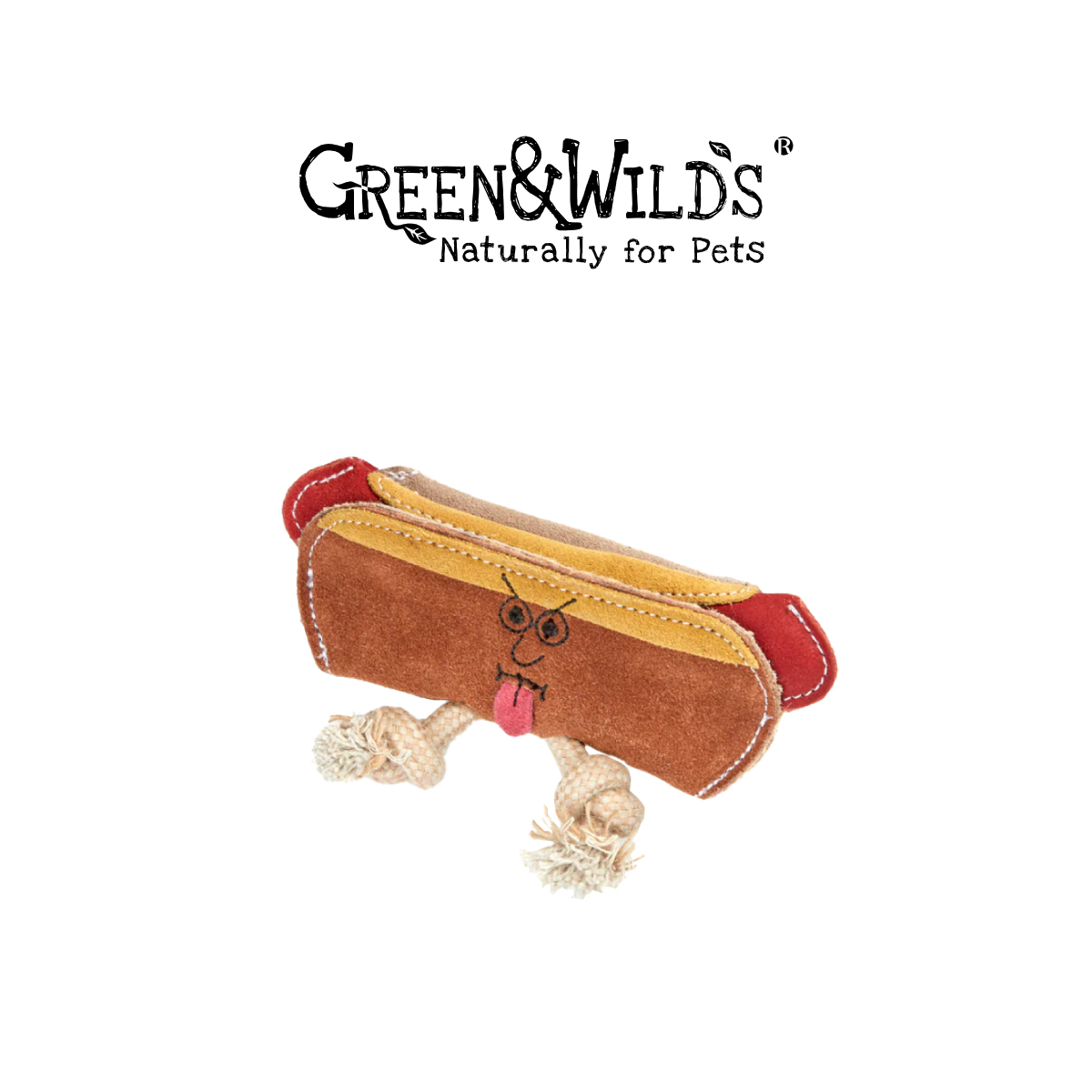 調皮熱狗 - 天然犬用啃咬玩具｜英國 GREEN & WILDS