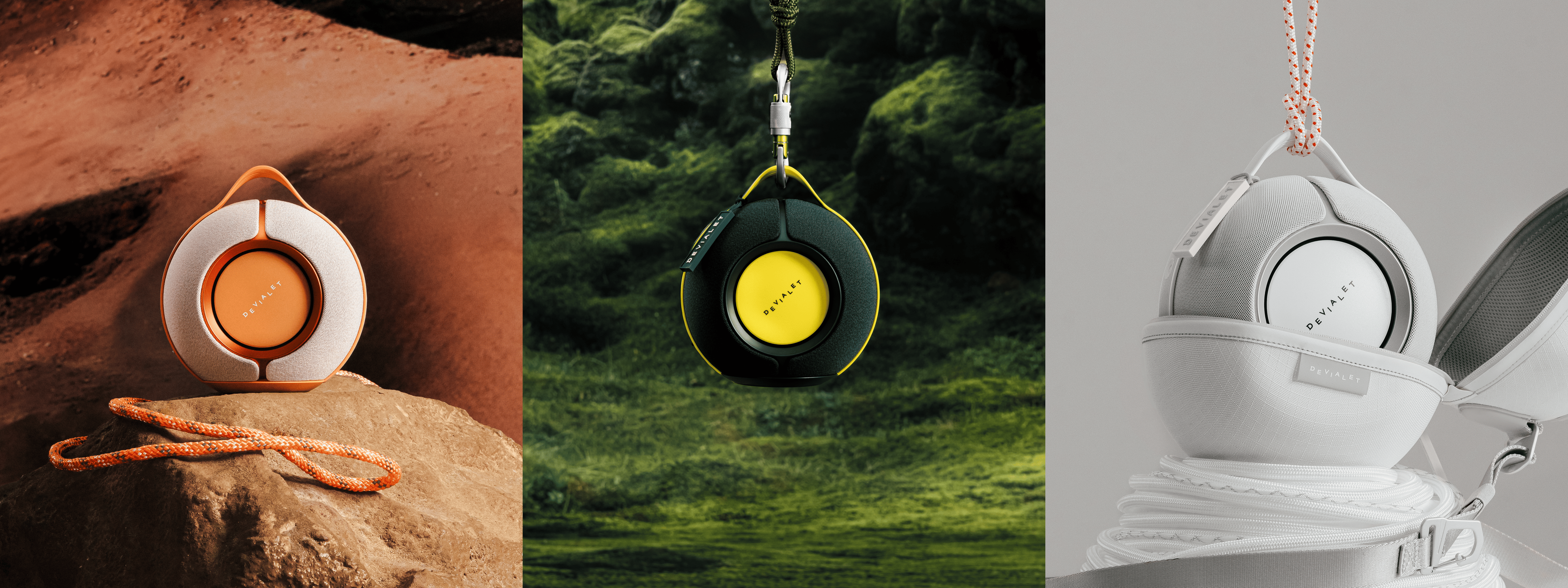Devialet Mania 夏季限定色系列——苔蘚綠、初綻玫瑰、晨霧白