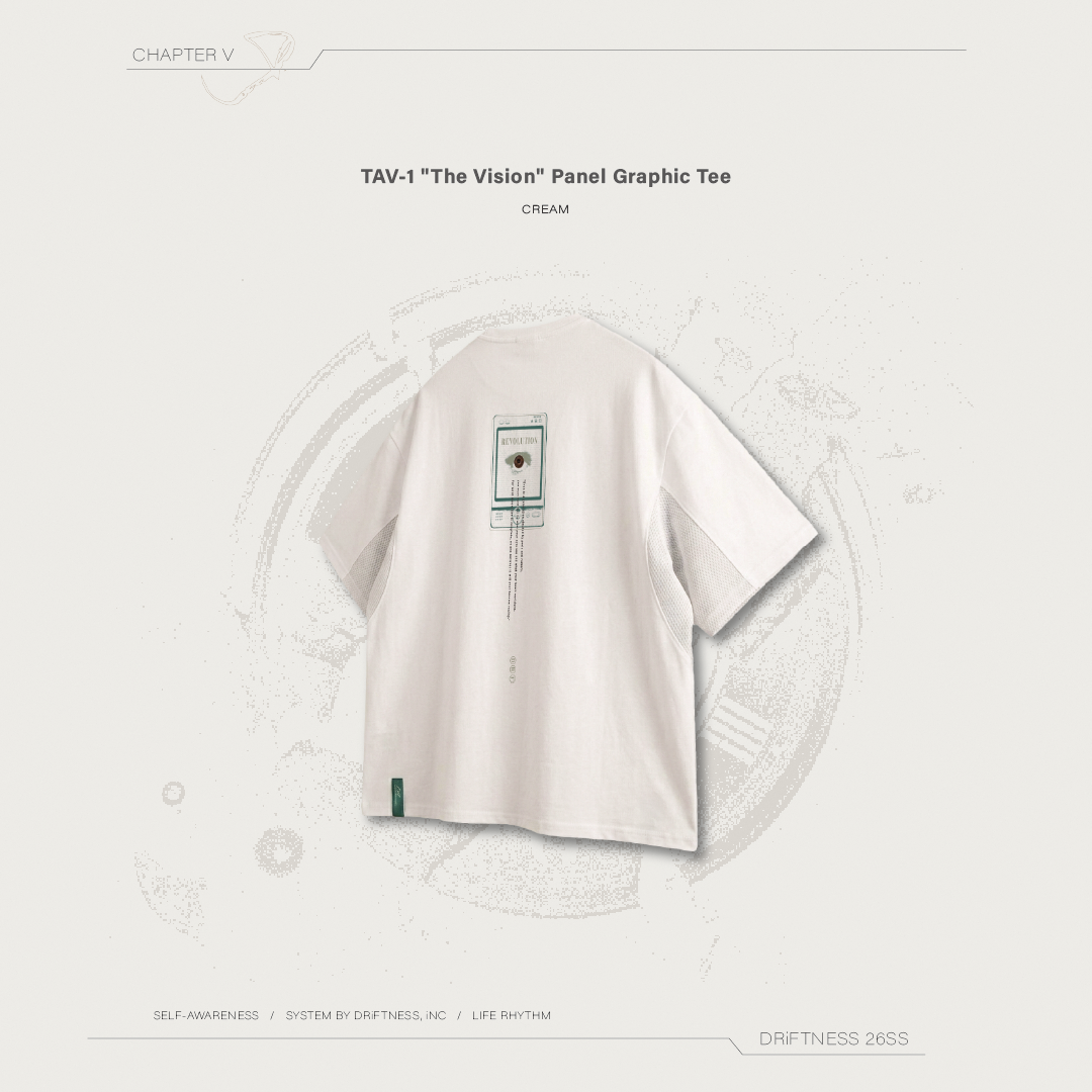 DRiFTNESS｜TAV-1 "The Vision" 定錨者系列背圖短袖 - Cream