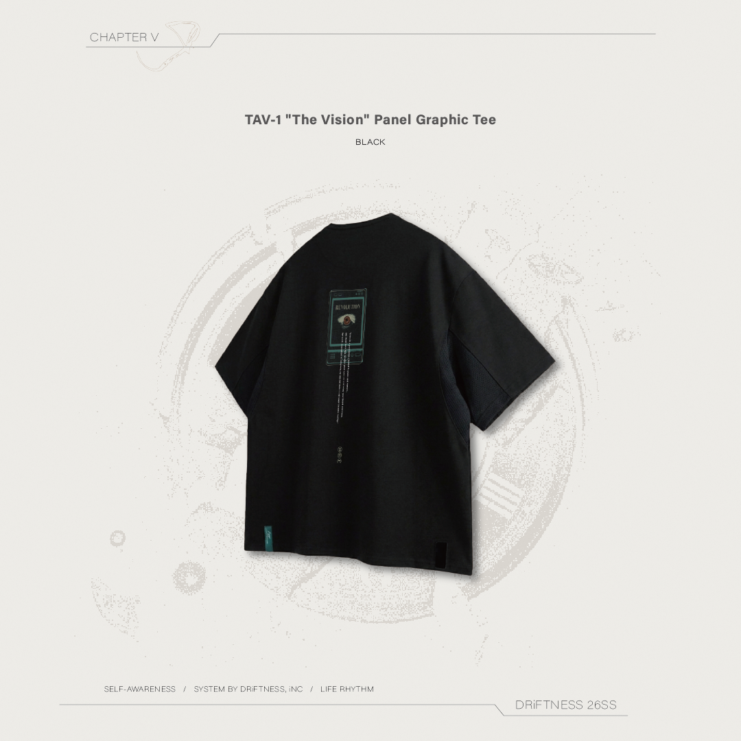 DRiFTNESS｜TAV-1 "The Vision" 定錨者系列背圖短袖 - Black
