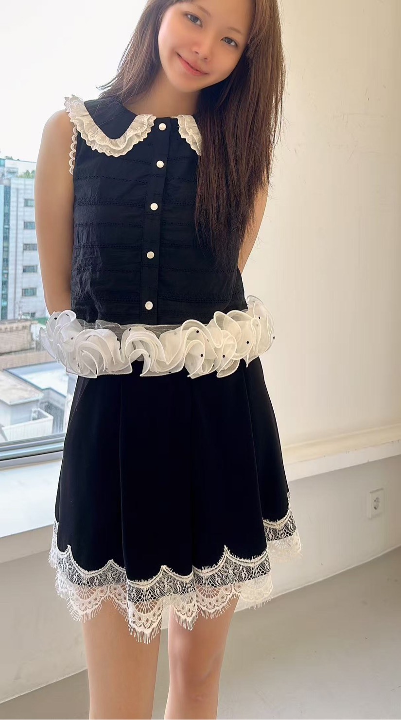 點點木耳襬背心