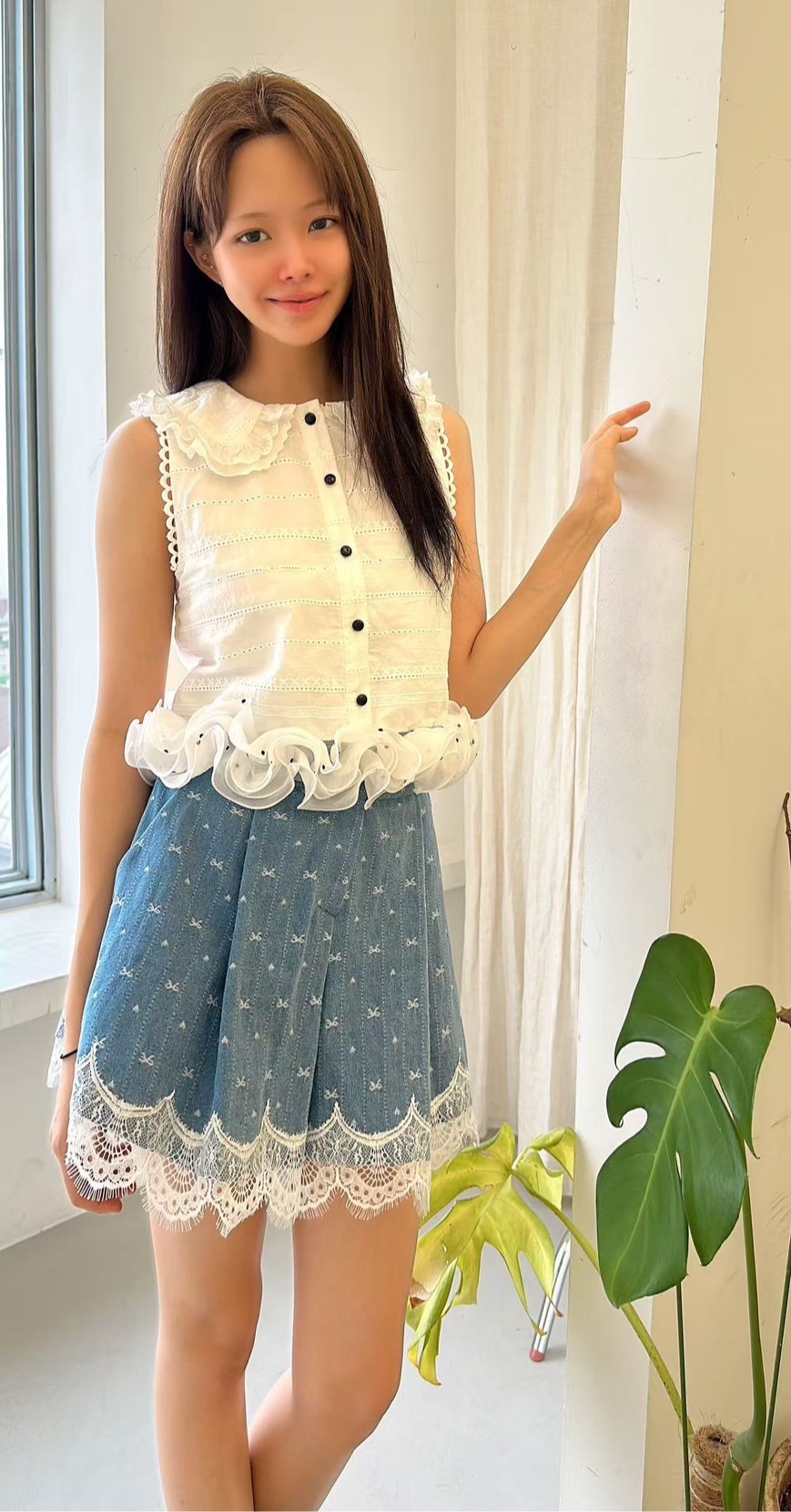 點點木耳襬背心