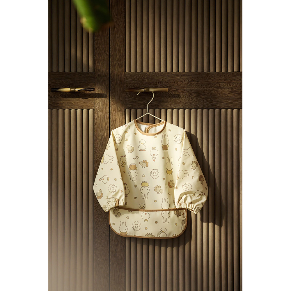 (預購7/15)荷蘭Jollein 長袖防水圍兜-Miffy Family Farm