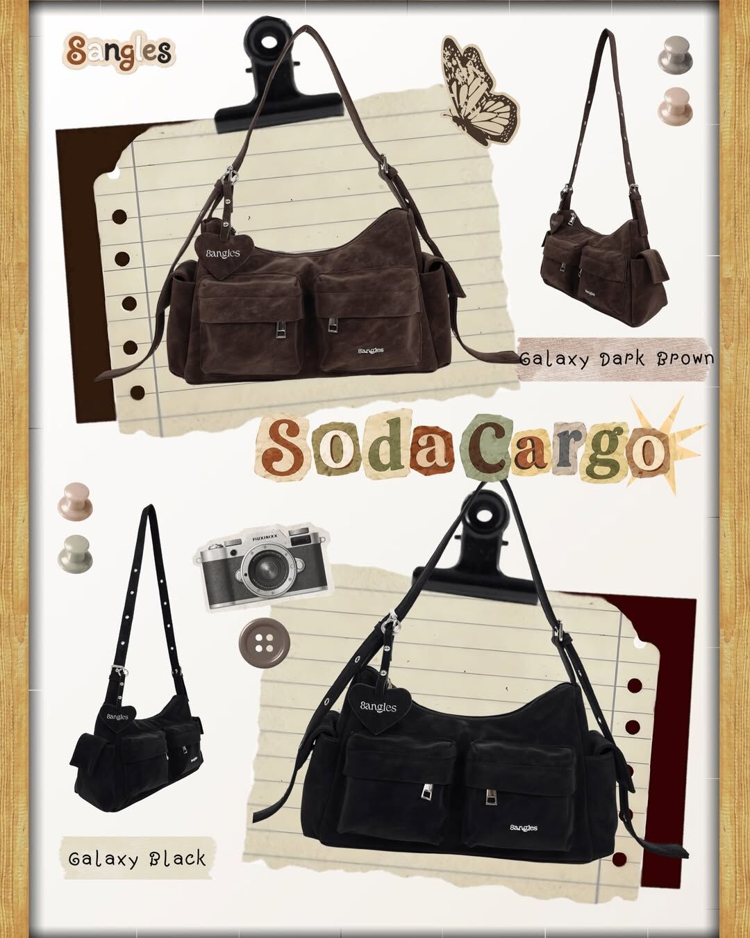 隨時缺貨！泰國人氣 Soda Cargo Bag (15 Colours)