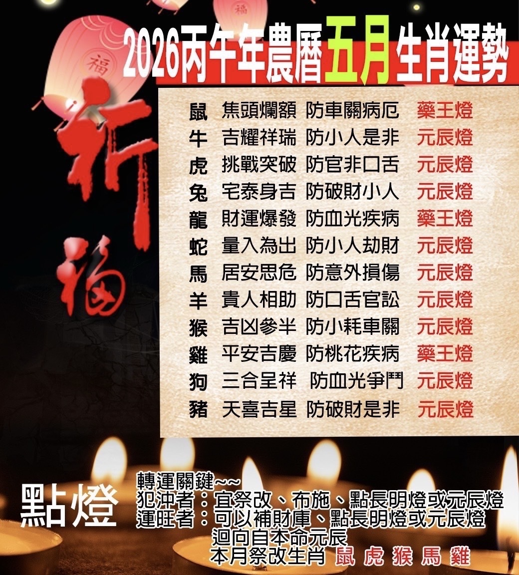 【居家美】農曆5月點燈